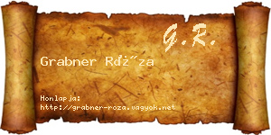 Grabner Róza névjegykártya